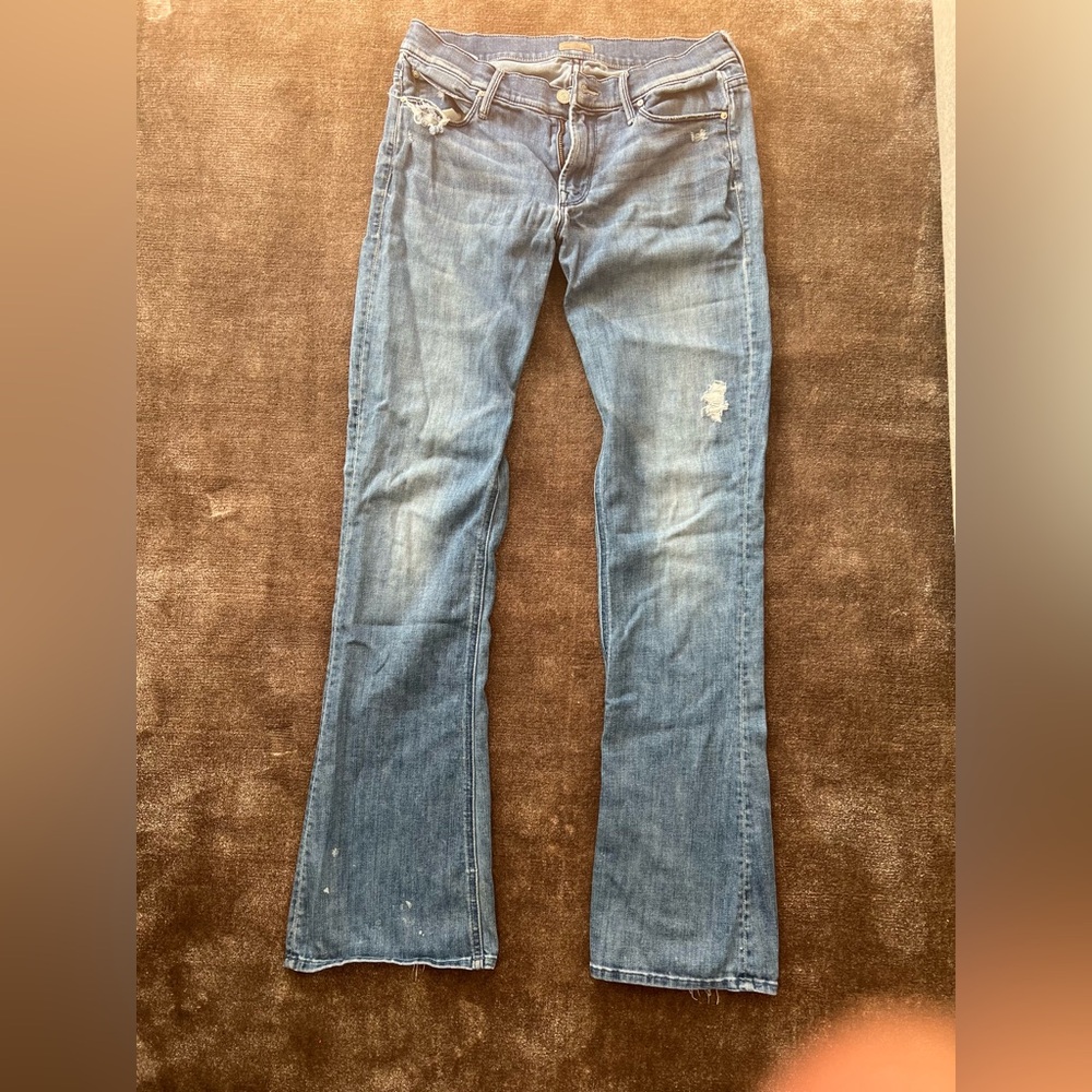 MOTHER denim jeans “The Runaway” in Graffiti Girl. Size 30.